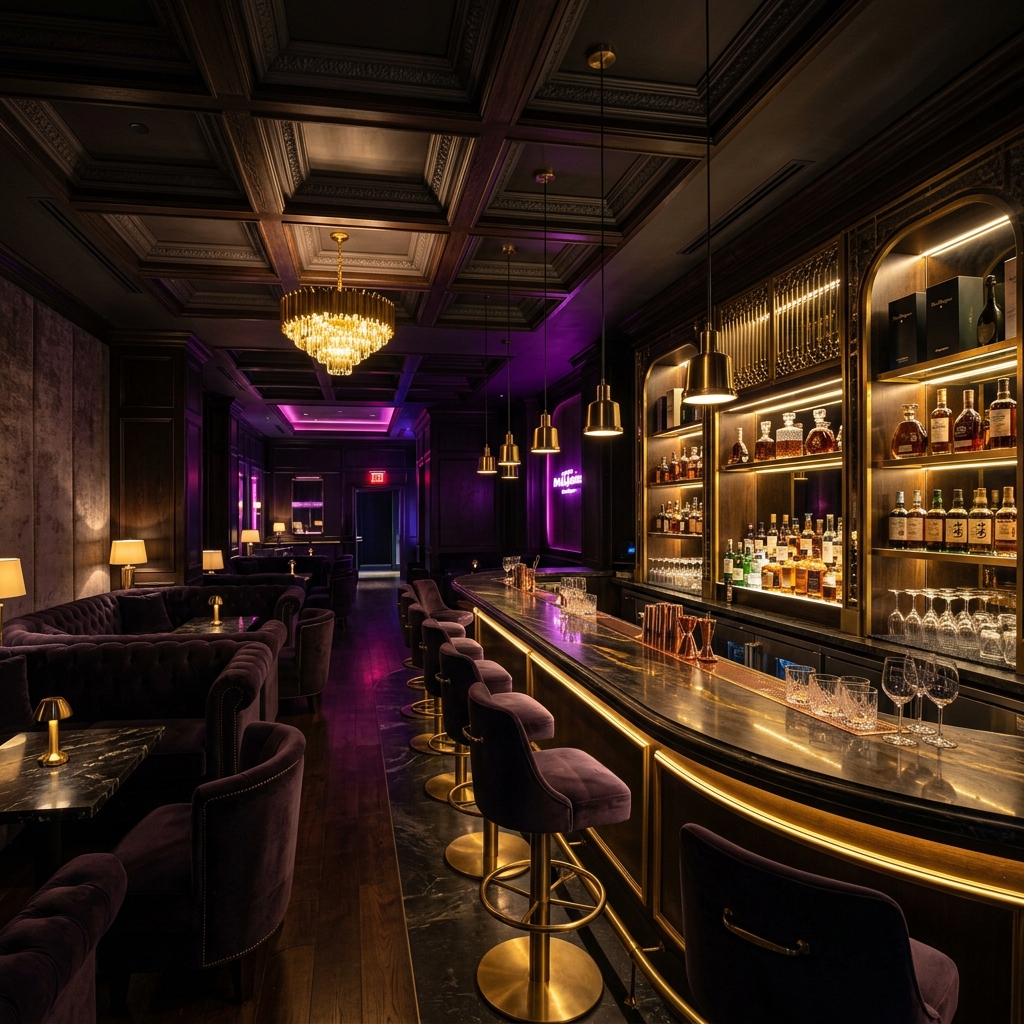 Luxuriöses Yoru Bar Interieur